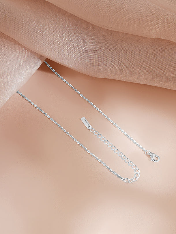 925 Fine Silver Rhodium Plated American Diamond Zirconia Necklace