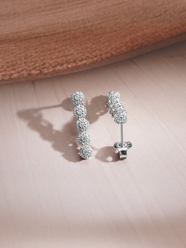 925 Fine Silver Silver Cubic Zirconia Crystal Tennis Necklace Set