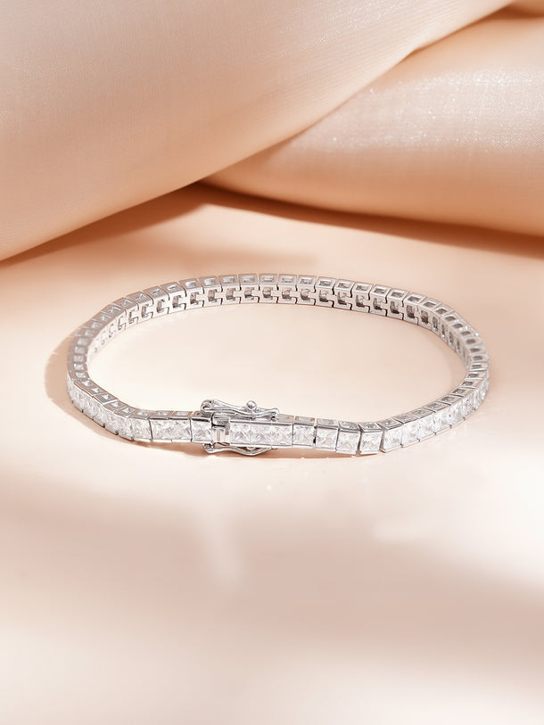 925 Fine Silver Rhodium Plated Bracelet