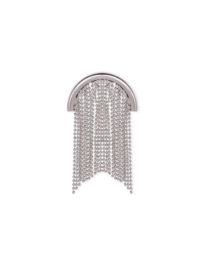 Rubans Voguish Rhodium-Plated Contemporary Drop Earrings