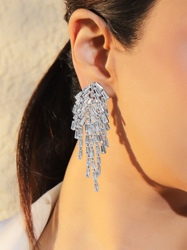 Dangler Earrings With Crystal Work