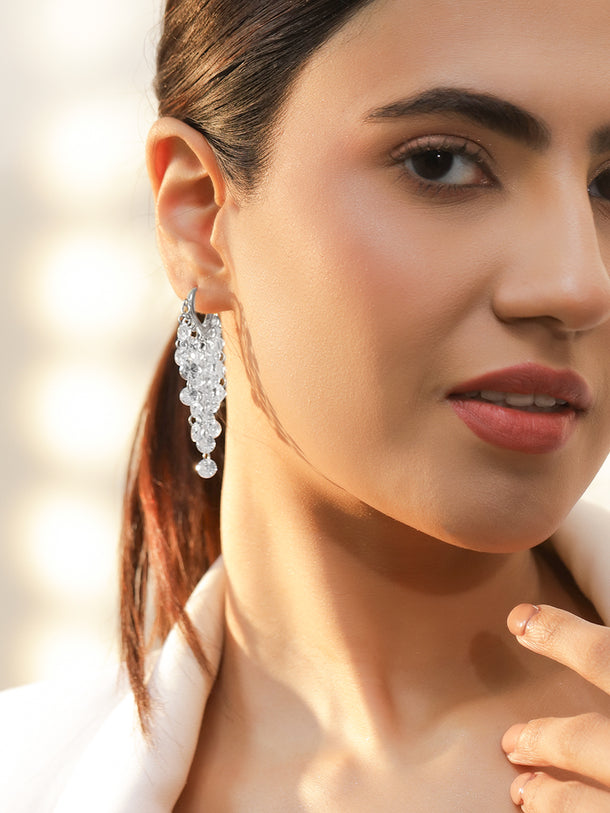 Crystal Beaded Dangler Earrings