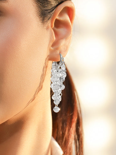 Crystal Beaded Dangler Earrings