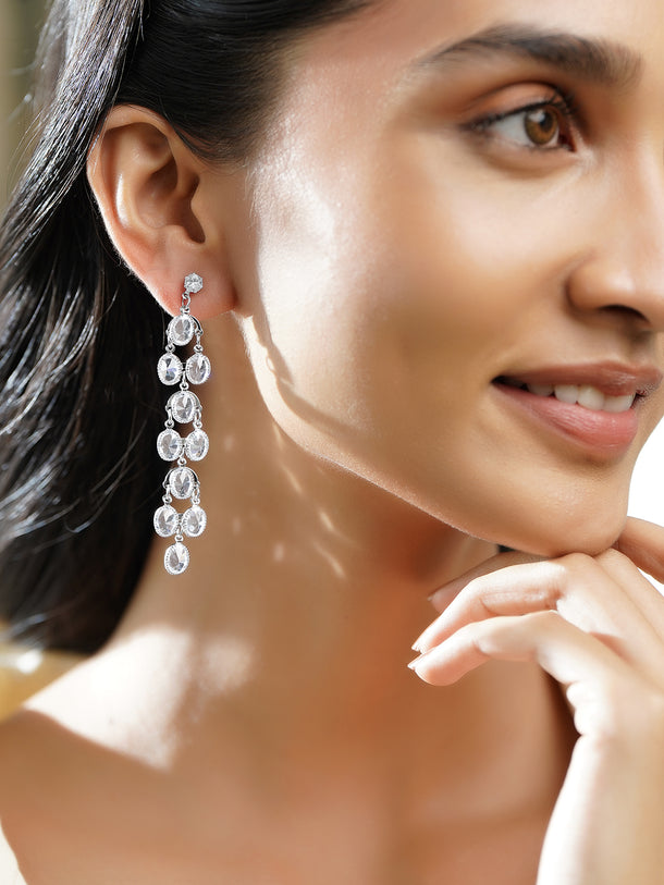 Evening Sparkle Crystal Cascade Earrings