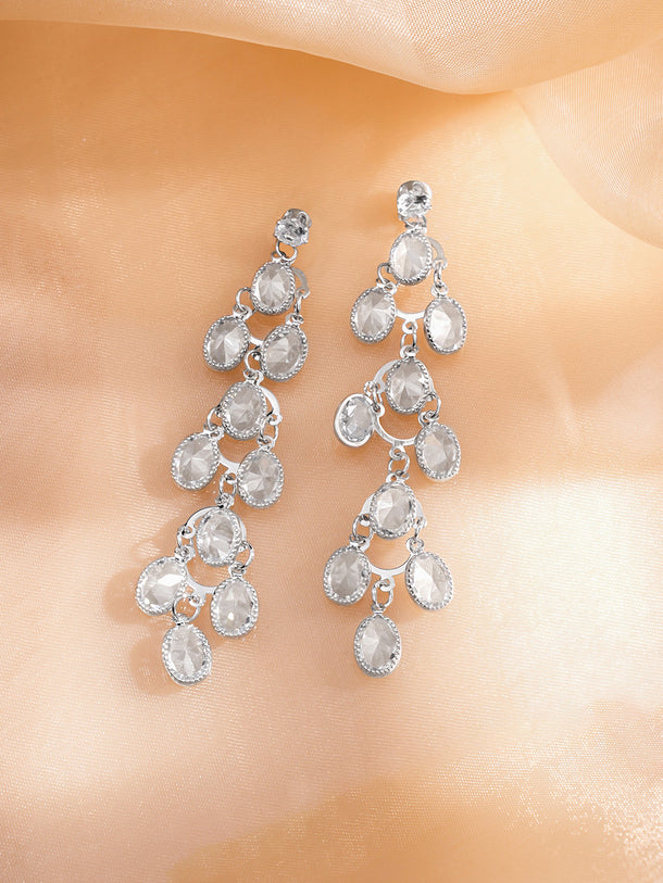 Evening Sparkle Crystal Cascade Earrings