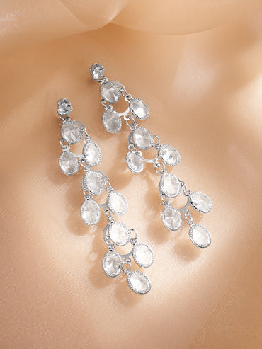 Evening Sparkle Crystal Cascade Earrings