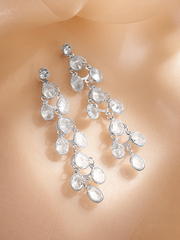 Evening Sparkle Crystal Cascade Earrings