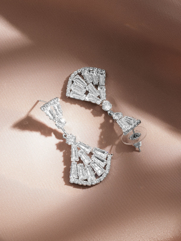 Crystal Studded Drop Earrings