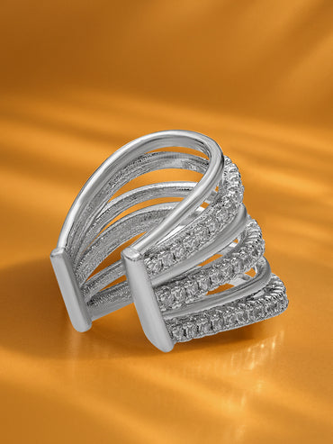 Minimalist Chic American Diamond Zirconia Ear Cuff