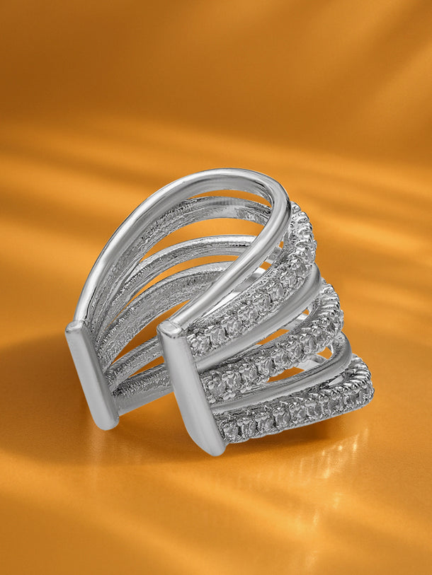 Minimalist Chic American Diamond Zirconia Ear Cuff