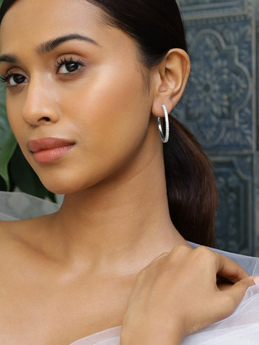 Timeless Silver American Diamond Zirconia Circles
