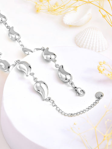 Sculpted Teardrops Necklace Chain