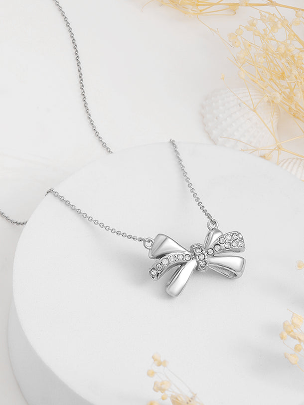 Dazzling Bow Pendant Chain