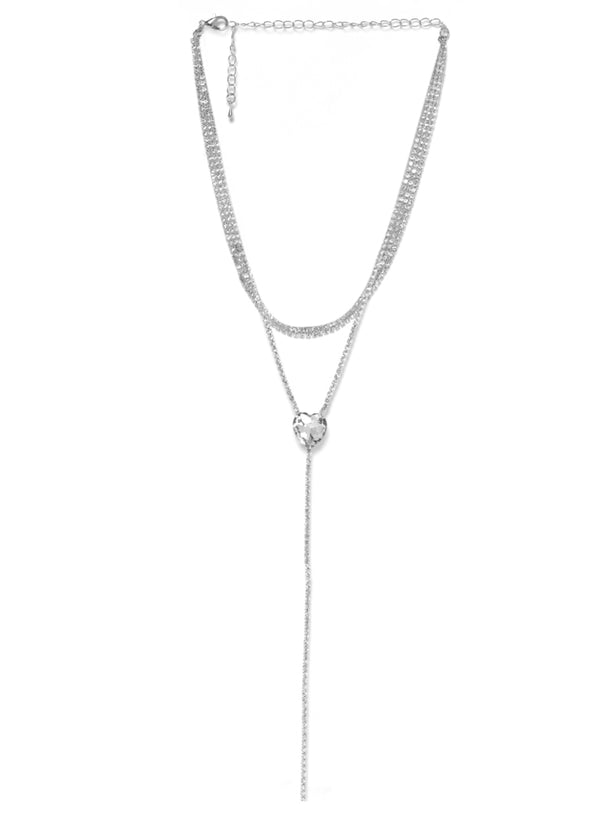 Luxurious AD Studded Fusion Necklace Chain