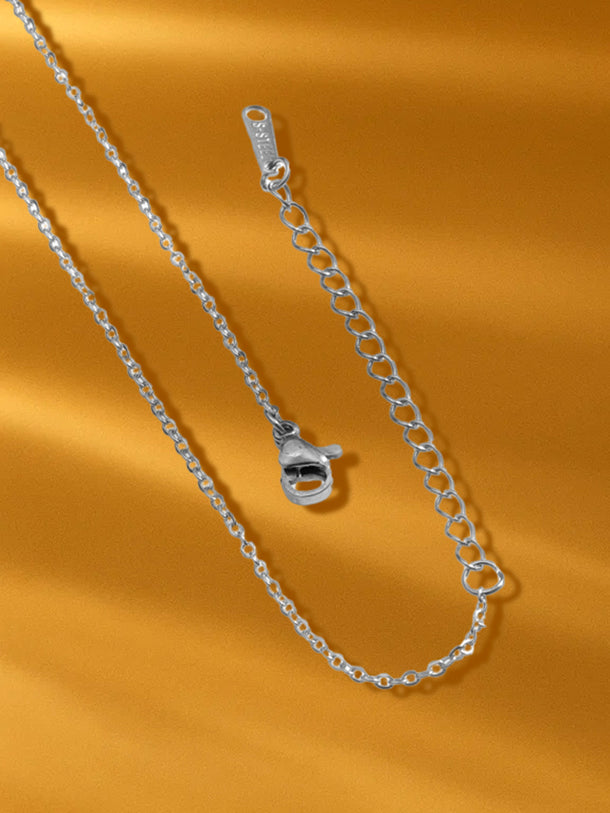 Blue Crystal Studded Pendant Necklace