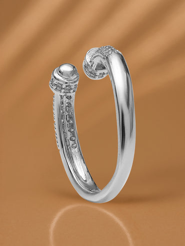 Open Hoop American Diamond Zirconia Ring