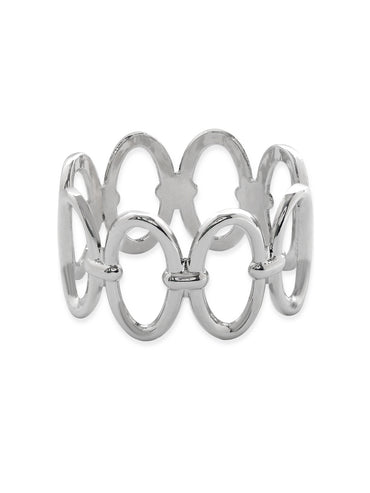 Silver Toned Geometric Bracelet