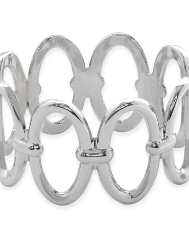 Silver Toned Geometric Bracelet