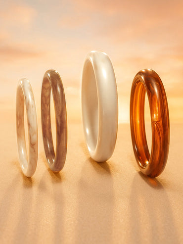 Resin Marble Finish Bangles Set Of 4