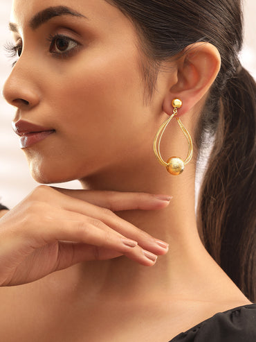 Gold Drop Dangler Earrings