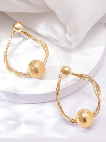 Gold Drop Dangler Earrings