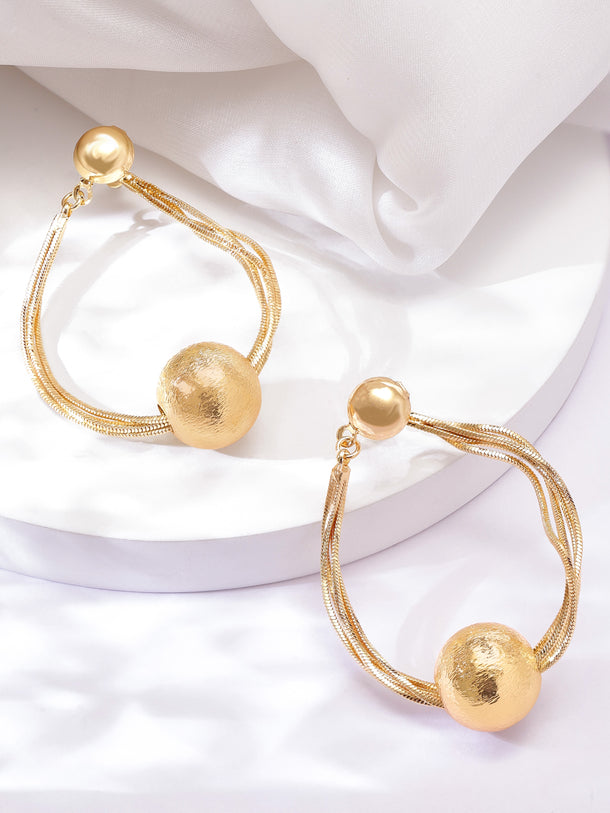 Gold Drop Dangler Earrings
