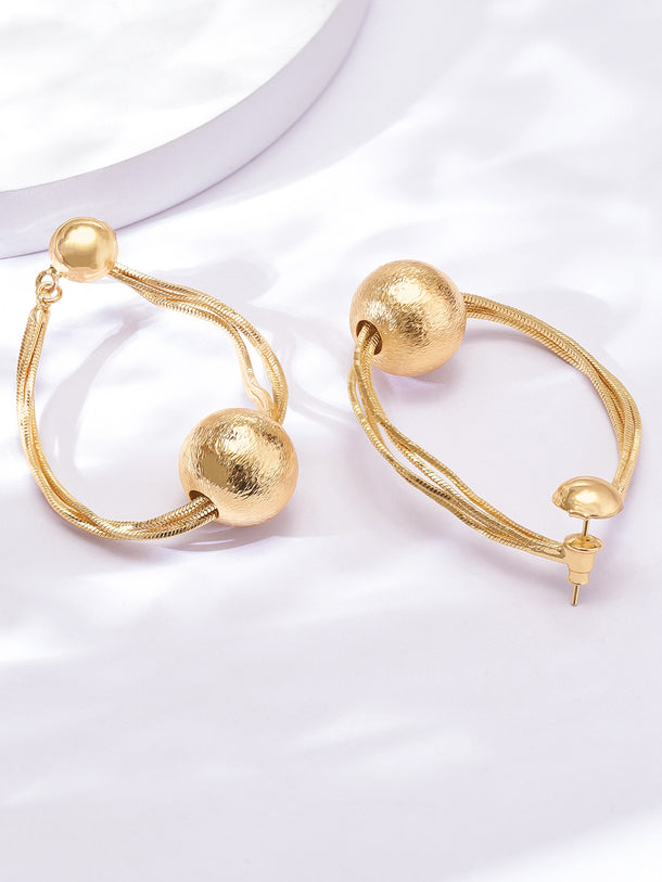 Gold Drop Dangler Earrings
