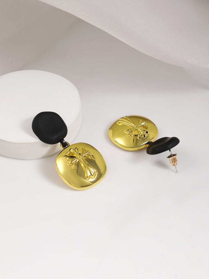 Golden Cross Glam Black Drops