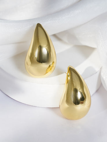 Golden Glow Teardrop Studs