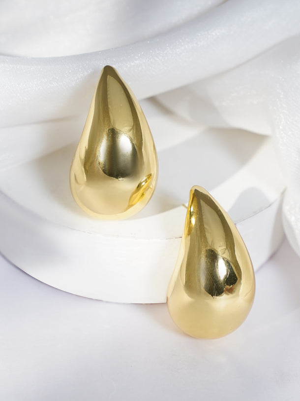 Golden Glow Teardrop Studs