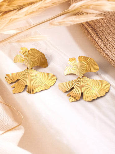 Golden Leaf Harmony Earrings