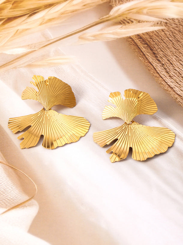 Golden Leaf Harmony Earrings