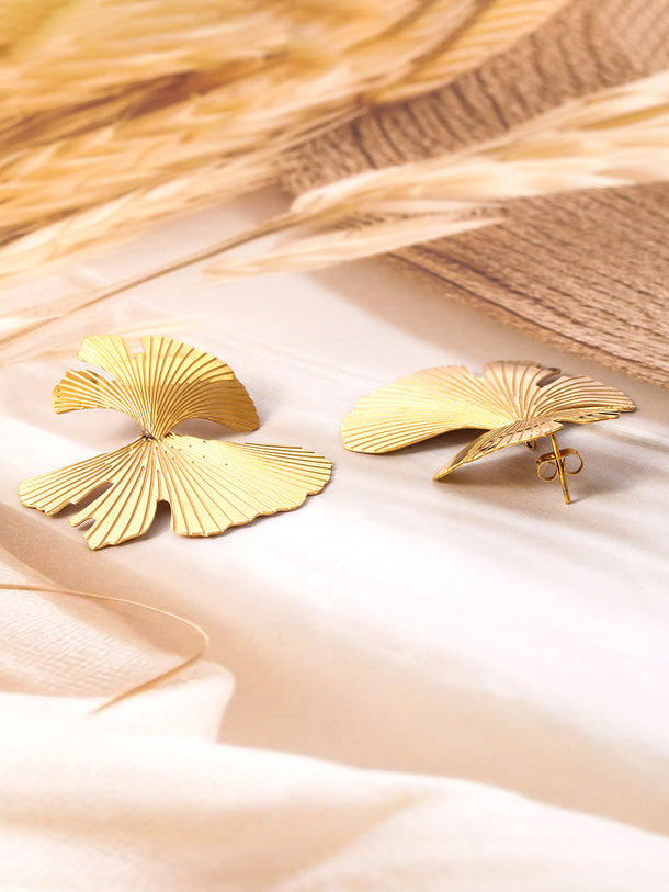 Golden Leaf Harmony Earrings