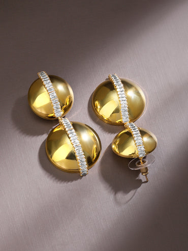 American Diamond Zirconia Glow Dome Earrings
