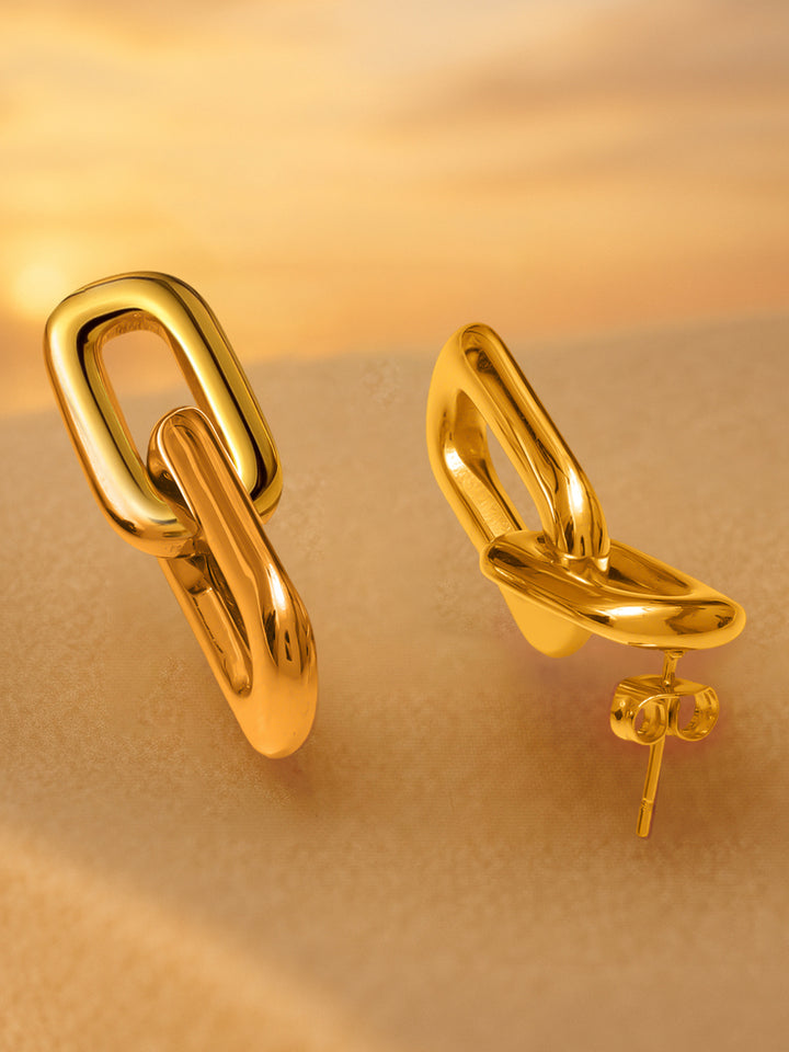 Tied in Gold Statement Earrings