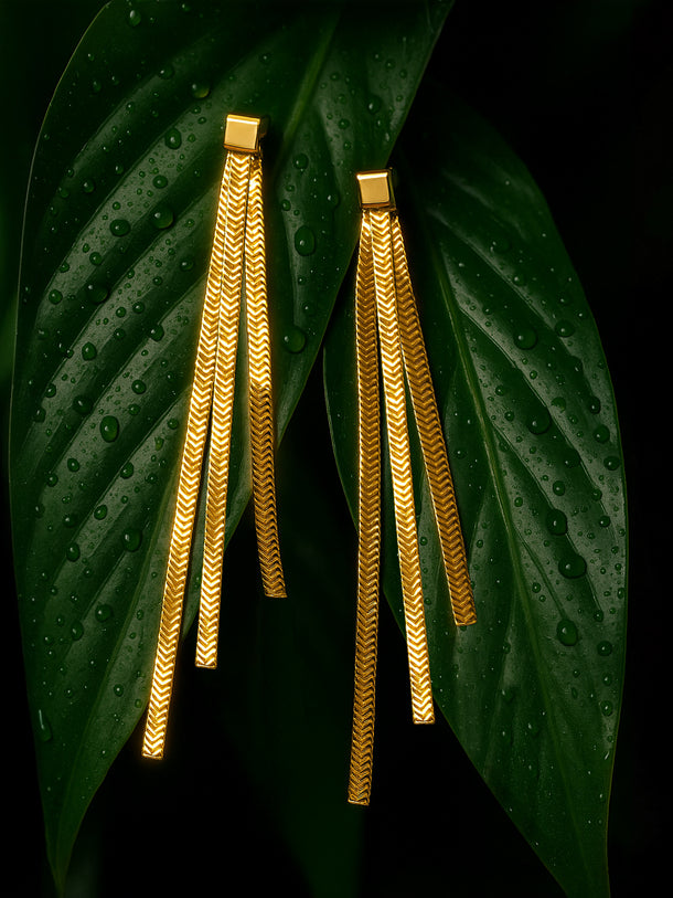 High-Shine Long Tassel Multi Strand Danglers