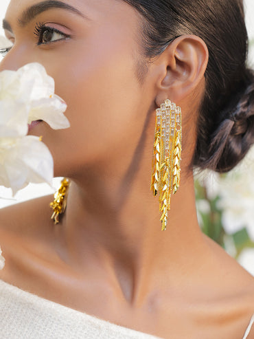 Runway Radiance American Diamond Zirconia Statmenent Earrings