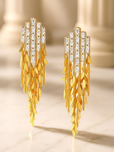 Runway Radiance American Diamond Zirconia Statmenent Earrings