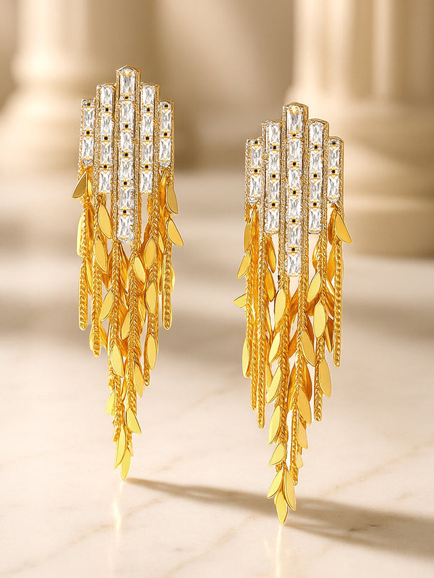 Runway Radiance American Diamond Zirconia Statmenent Earrings