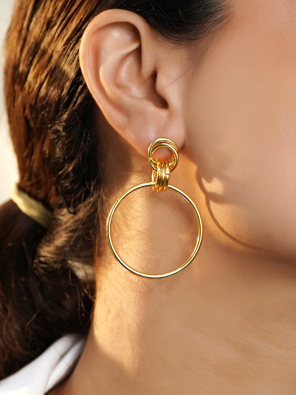 Gold Toned Hoop Earrings