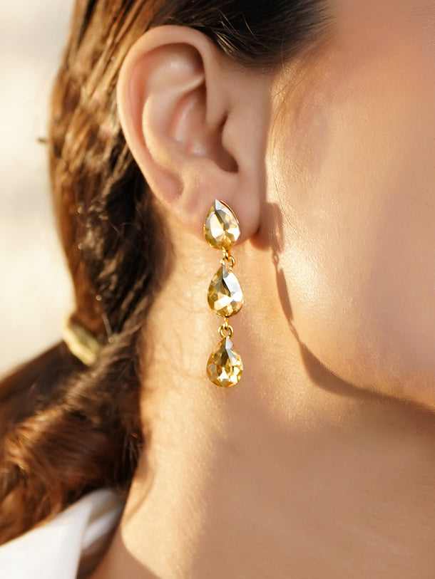 Rubans Voguish 18K Gold-Plated Brass Multi-Ring Sculptural Dome Stud Earrings