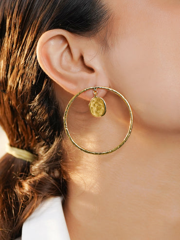 Gold Toned Hoop Earrings