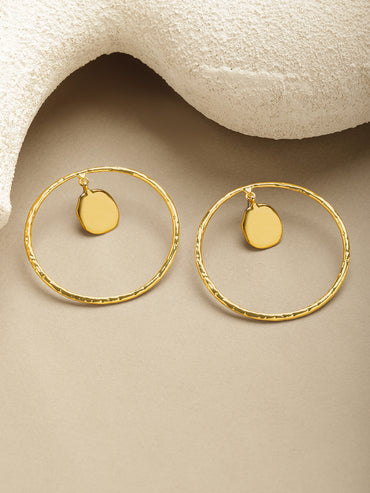 Gold Toned Hoop Earrings