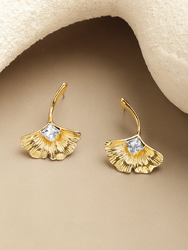 Ginkgo Leaf Stud Earrings