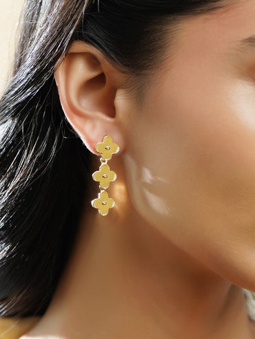 Gold Toned Dangler Earrings