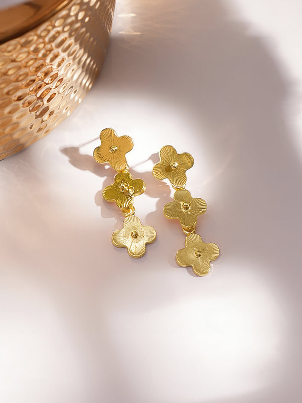 Gold Toned Dangler Earrings