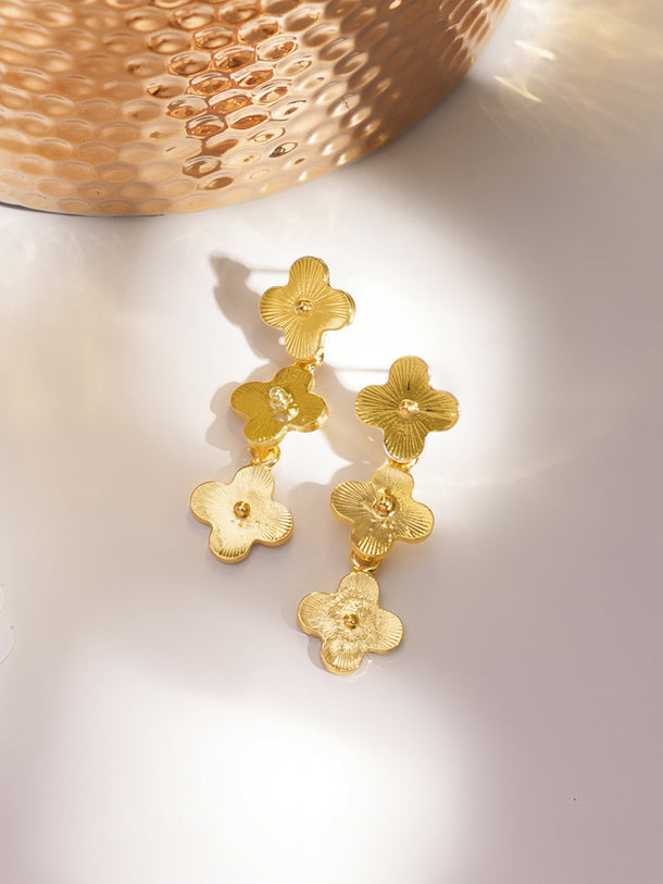 Gold Toned Dangler Earrings