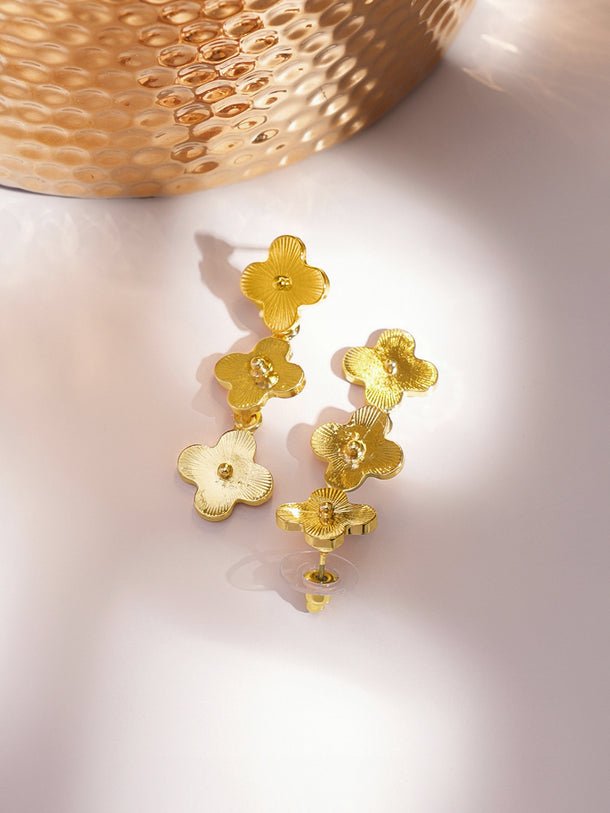 Gold Toned Dangler Earrings