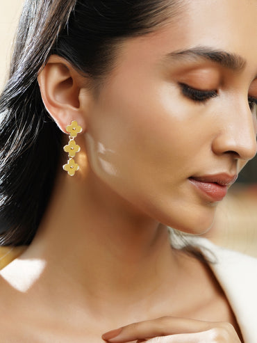 Gold Toned Dangler Earrings