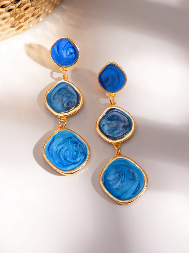 Blue Drop Dangler Earrings